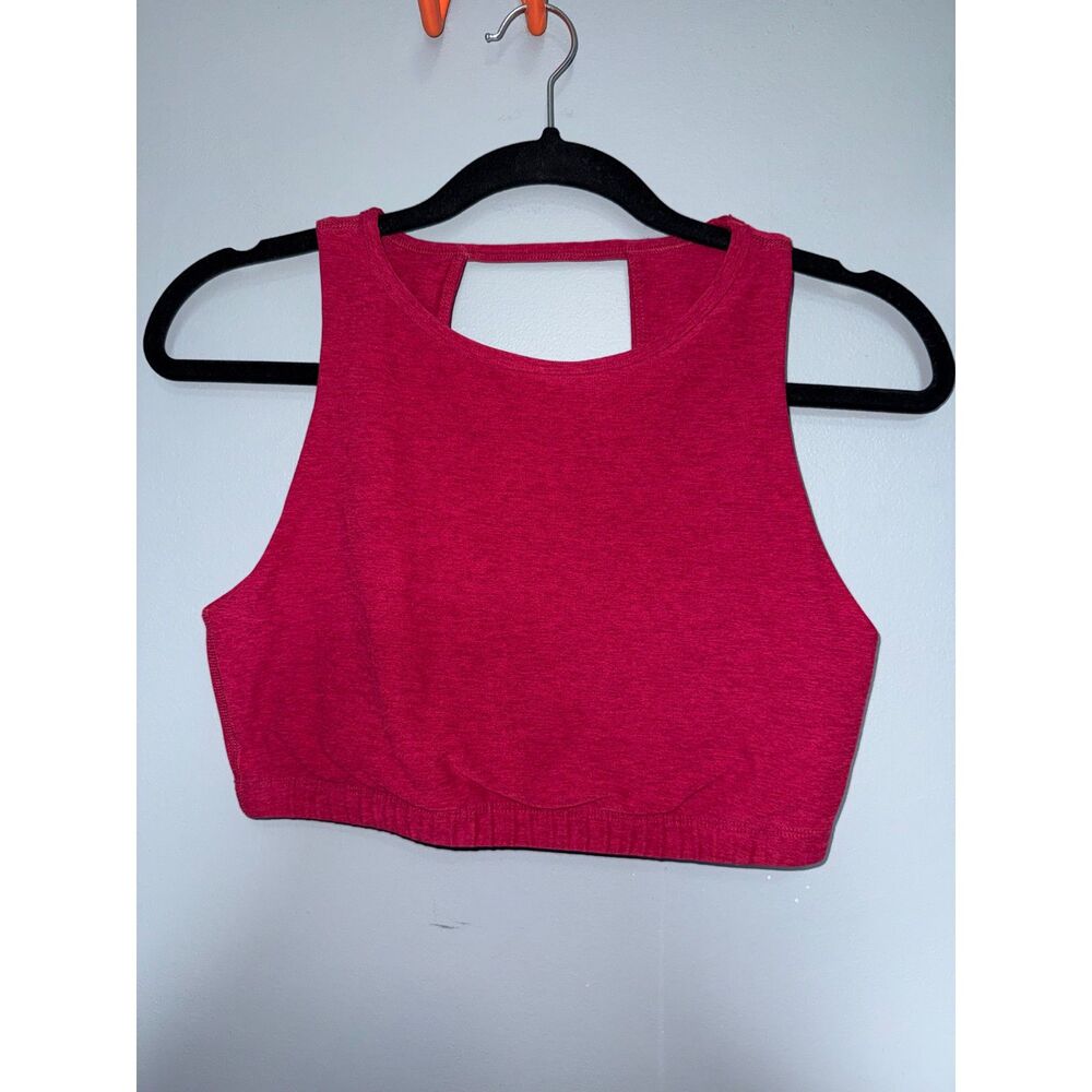 Beyond Yoga Pink Space Dye Open Back Yoga Sports Bra | Size Medium | Activewear
